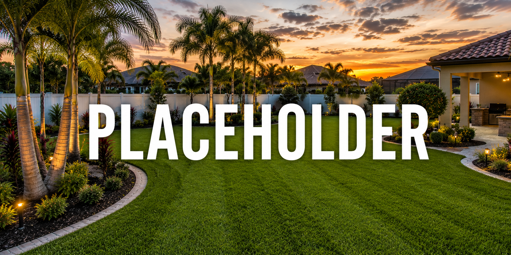 Beautiful backyard lawn in Central Florida